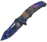 Image of China Made Cat Eye Linerlock Blue Folding Knife