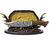 Image of China Made Deer Bowie with Stand 7.25 in Stainless Steel Fixed Blade Knife