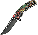 Image of China Made Dragon Linerlock Folding Knife Assisted Opening Folding Knife
