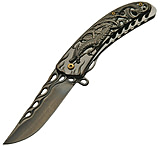 Image of China Made Dragon Linerlock Black A/O Folding Knife