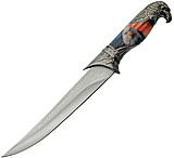 Image of China Made Eagle Flag 8.00 in Stainless Steel Fixed Blade Knife