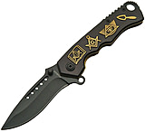 Image of China Made Folder Gold Mason Symbol Folding Knife