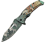 Image of China Made Forest Samurai Linerlock A/O 3.75 in Stainless Steel Assisted Opening Folding Knife