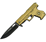 Image of China Made Gun Linerlock Army Green Folding Knife