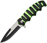 Image of China Made Linerlock Green and Black A/O Folding Knife