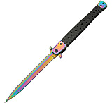 Image of China Made Long Stiletto Linerlock Spec 6.00 in Stainless Steel Assisted Opening Folding Knife