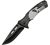 Image of China Made Punisher Skull Linerlock A/O 3.50 in Stainless Steel Assisted Opening Folding Knife