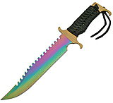 Image of China Made Rainbow Ridge Bowie Fixed Blade Knife