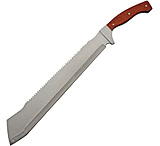 Image of China Made Saw Back Forest Machete 17.50 in Stainless Steel Fixed Blade Knife