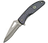 Image of China Made Sawjaw Linerlock A/O Gray Folding Knife