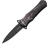 Image of China Made Skull Linerlock A/O Reaper 3.50 in Stainless Steel Assisted Opening Folding Knife