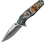 Image of China Made Skull Linerlock Folding Knife