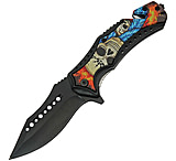 Image of China Made Sugar Skull Linerlock A/O Folding Knife