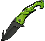 Image of China Made Tactical Linerlock Green A/O Folding Knife