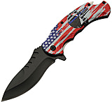 Image of China Made U.S. Flag Linerlock A/O 3.75 in Stainless Steel Assisted Opening Folding Knife