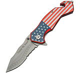 Image of China Made USA Flag Linerlock Folding Knife