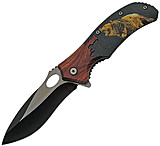 Image of China Made Wildlife Linerlock Wolf A/O Folding Knife