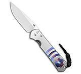 Image of Chris Reeve Knives Chris Reeve Large Sebenza 31 Knife Unique Graphic Blue 3.6 SatinL31-1400-0004 71D3D036