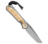 Image of Chris Reeve Knives Chris Reeve Small Sebenza 31 Inlay Box Elder Tanto LH 2.9 Stonewash 14AF389D