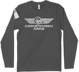 Image of Christensen Arms White Topo Map Design Long Sleeve - Men's