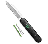 Image of Chuck Gedraitis Knives Chuck Gedraitis Alox SAS Linerlock Black Carbon Fiber 3.25 Satin A08E299D