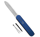 Image of Chuck Gedraitis Knives Chuck Gedraitis Switch Army Switchblade Auto Knife Blue Aluminum 3.25 Satin 6F9A2238