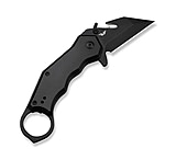 Image of CIVIVI Amaroq Flipper &amp; Thumb Stud &amp; Button Lock Knife Black Aluminum Handle 2.11inch Black Stonewashed Nitro-v Blade