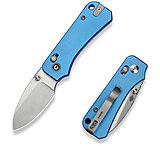Image of CIVIVI Baby Banter 2 Thumb Stud &amp; Crossbar Lock Knife Blue Aluminum Handle 2.34inch Satin Finished Nitro-v Blade C23074-1