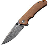 Image of CIVIVI Brazen Linerlock Brown 3.50 in Damascus steel Folding Knife