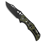 Image of CIVIVI Biophase Button Lock Knife Black Aluminum + OD Green G-10 3.5 Black SW 50DAA24C