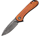 Image of CIVIVI Elementum Linerlock Wood 3.00 in Damascus steel Folding Knife