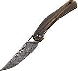 Image of CIVIVI Lazar Linerlock Brass 3.25 in Damascus Steel Folding Knife