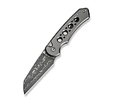 Image of CIVIVI Pragma Prime Thumb Stud &amp; Button Lock Knife Gray Aluminum Handle 3.49inch Damascus Blade