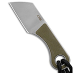 Image of CJRB Chip Cleaver Fixed Blade Knife Green G-10 1.2 Satin AR-RPM9 J1939-GN 7DF55A16