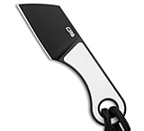 Image of CJRB Chip Cleaver Fixed Blade Knife White G-10 1.2 Black AR-RPM9 J1939-BWH CFB8DC0C