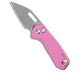 Image of CJRB Mini Pyrite Button Lock Knife Pink Aluminum 2.2 Satin AR-RPM9 8007F023