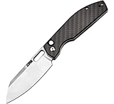 Image of CJRB Ekko Button Lock CF 3.25 in Carbon Steel Folding Knife