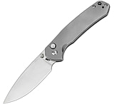 Image of CJRB Pyrite Button Lock Titanium 3.13 in Stainless Steel Folding Knife