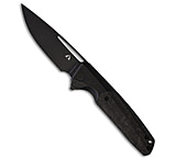 Image of CMB Made Knives Darma Liner Lock Knife Black Ti + Black CF 3.7 Black SW C821EE0D