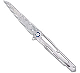 Image of CobraTec Knives Ghost Frame Lock Damascus Wharncliffe Folding Knife