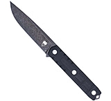Image of CobraTec Knives CTOWBLKDNS Outdoor Warrior 4.50&quot; Fixed Drop Point Plain Stonewas