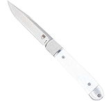 Image of CobraTec Knives TRAPPER HIDDEN REL WHITE ABALONE 154CM 534A8865