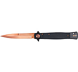 Image of Cobratec Knives Cobratec Stiletto 4&quot; Rose Gold Blade Black G-10 Button Lock