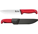 Image of Cold Steel Slock Master 6.75in Fixed Knife Plain Edge Blade Carbon Steel Red Tim Wells