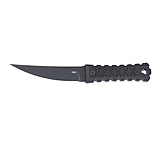Image of CRKT HZ4, Fixed Blade Knife, 4.76 Trailing Point Blade, SK-5 Blade Steel, 8.88 Overall Length, Titanium Nitride Finish, Black, Black G10 Grips, Includes Sheath