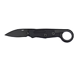 Image of CRKT Provoke EDC, Folding Knife, 2.56 Drop Point Blade, D2 Blade Steel, 7.25 Overall Length, Titanium Nitride Finish, Black, Black Aluminum Handle, Liner Lock