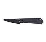 Image of CRKT Straight, Folding Knife, 2.60 Wharncliffe Blade, D2 Blade Steel, 6.08 Overall Length, Oxide Finish, Black, Black G10 Handle, Frame Lock