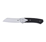 Image of CRKT Viento, Folding Knife, 3.23 Sheepsfoot Blade, D2 Blade Steel, 7.43 Overall Length, Bead Blast Finish, Silver, Black G10 Handle, Liner Lock