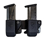 Comp-Tac Twin Belt Clip Mag OWB Kydex, Size 10 - 1911 Double, HK USP 9/40/45 Poly, Walther PPQ .45, Left Hand, Black, C62310000LBKN