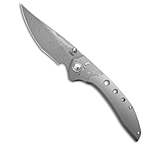 Image of CRKT Orochi Frame Lock Knife Titanium/Damascus Bolster 3.5 Acid Etch Damascus 20F70883